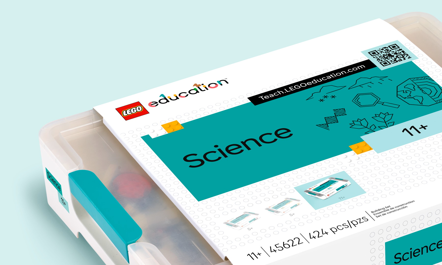 Sci_45622_CN_Product_LEGO Education Science Single Kit on a teal background_4000x2400.png