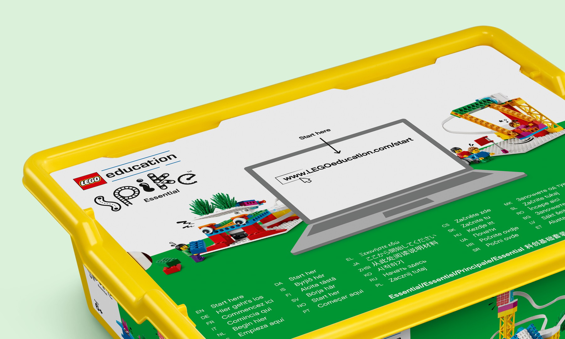 STEAM_45345_CN_Product_LEGO Education SPIKE Essential on a green background_4000x2400.png